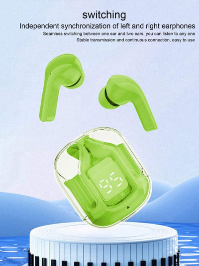 Earbuds Air 31 Airpods Wireless Earbuds With Crystal Trasparent Case With Type-c Charging | Earbuds Bluetooth 5.3 (without Pouch)