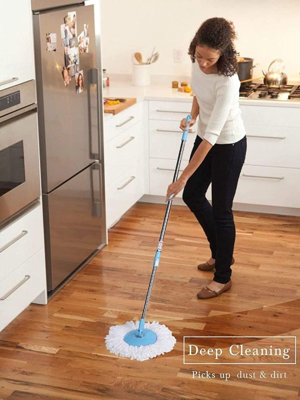 360 Degree Rotating Spin Mop – Original Replacement Parts For Home, Kitchen & Bathroom Cleaning Spin Mop