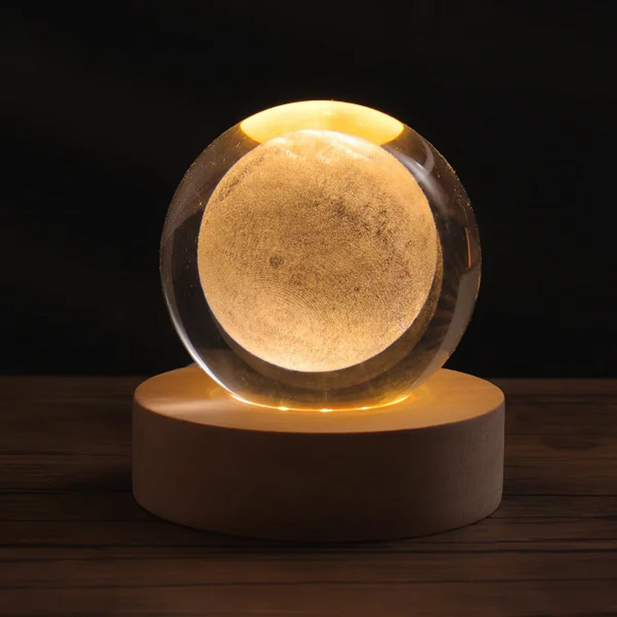 3d Crystal Ball Night Lights Glowing Galaxy Planetary Earth Moon Ball Lamp Earth For Kids Bedroom Decor