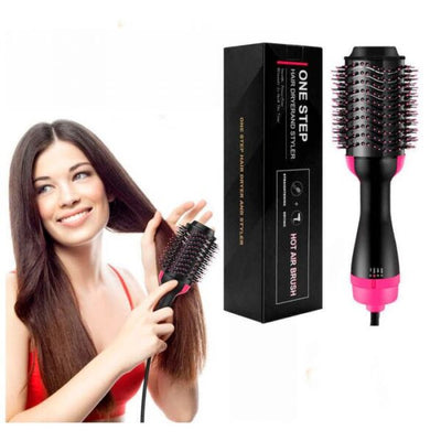 One Step 3 In 1 Hair Dryer And Volumizer / Hot Air Brush – Comb For Drying, Straightening, And Curling